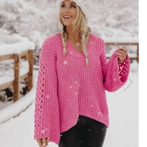 Pink Lily Pink Sweater